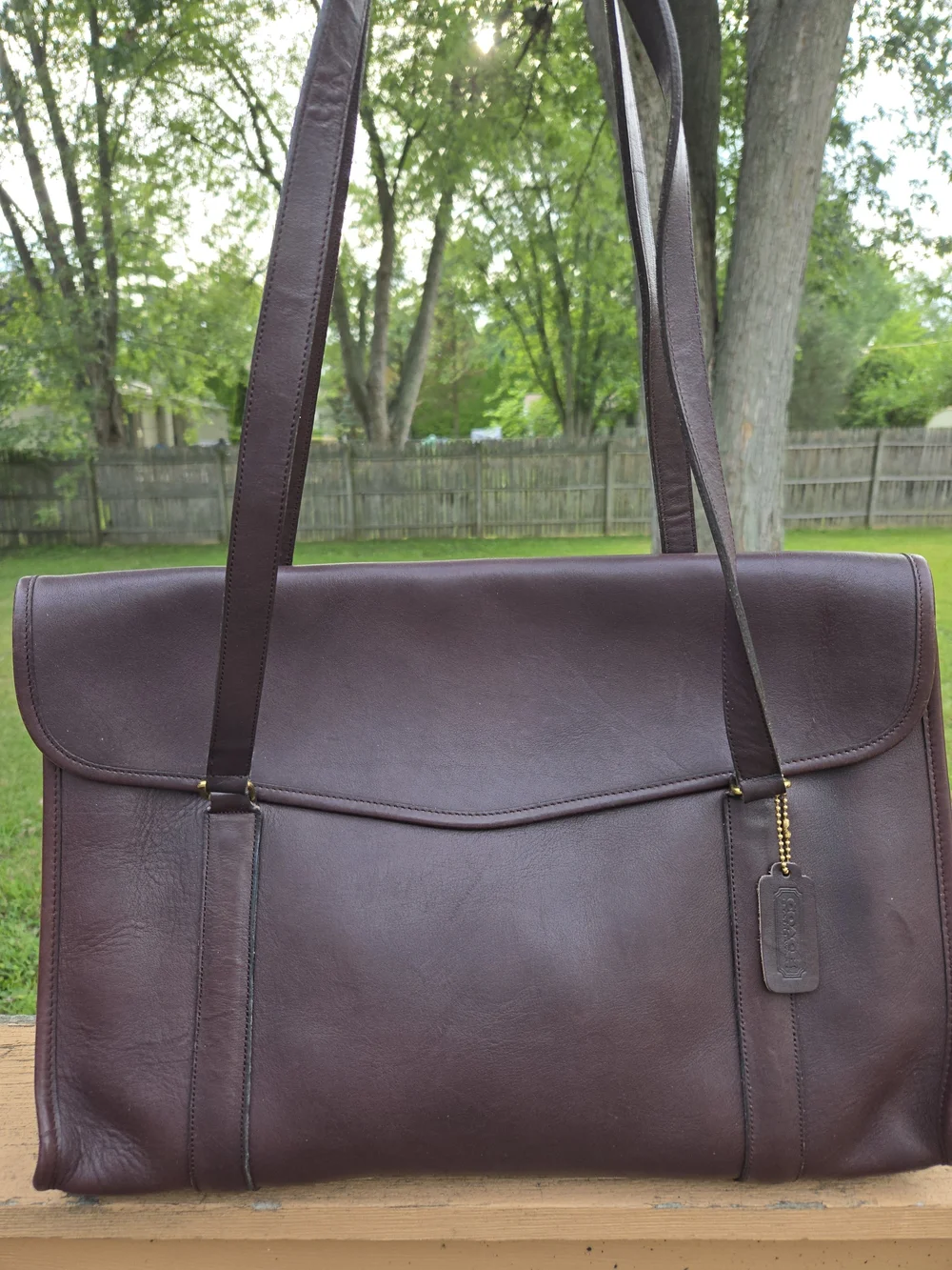 Coach Vintage Envelope Portofolio Brown Leather Style 5190 Tote Bag #6837